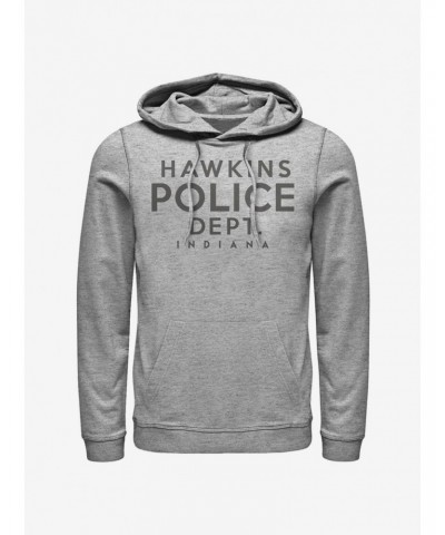 Stranger Things Hawkins Police Department Hoodie $16.16 Hoodies