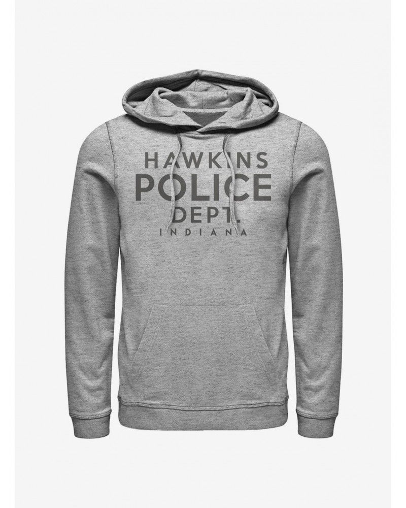 Stranger Things Hawkins Police Department Hoodie $16.16 Hoodies