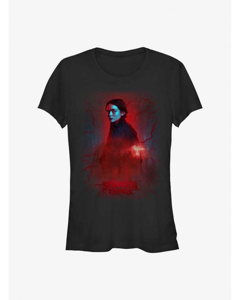 Stranger Things Max In The Upside Down Girls T-Shirt $10.71 T-Shirts