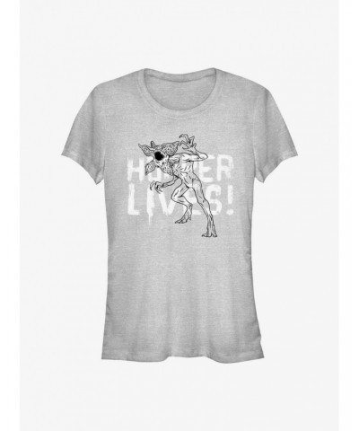 Stranger Things Hopper Lives Girls T-Shirt $11.70 T-Shirts