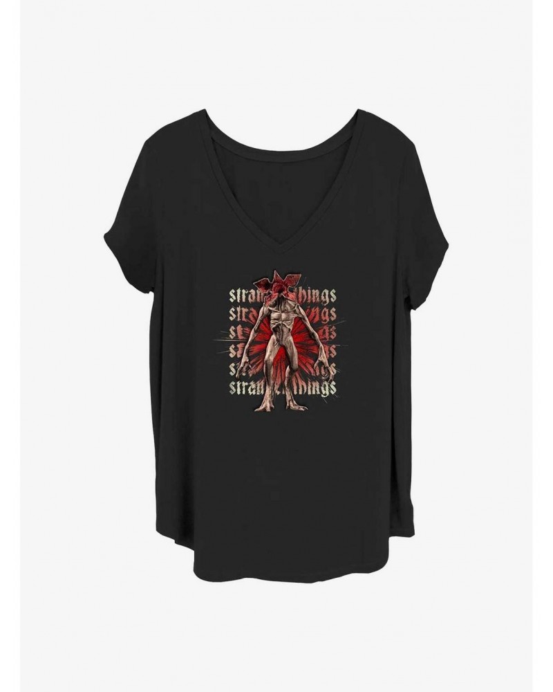 Stranger Things Demogorgon Focus Girls T-Shirt Plus Size $11.56 T-Shirts