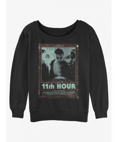 Stranger Things 11th Hour Girls Slouchy Sweatshirt $16.61 Sweatshirts