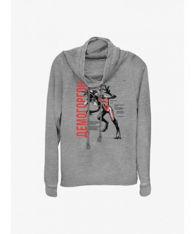 Stranger Things Anatomy of Demogorgon Cowl Neck Long-Sleeve Top $14.82 Tops