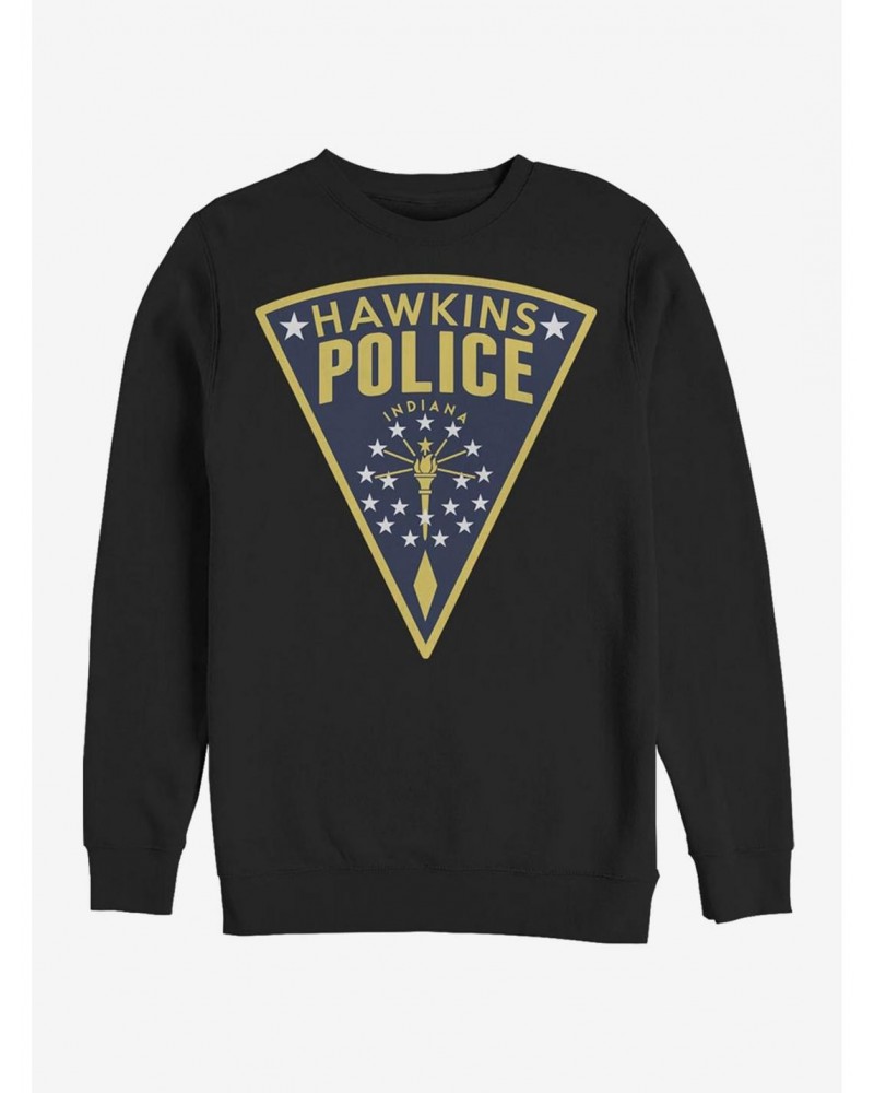 Stranger Things Hawkins Police Seal Crew Sweatshirt $16.97 Sweatshirts