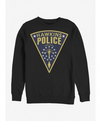 Stranger Things Hawkins Police Seal Crew Sweatshirt $16.97 Sweatshirts