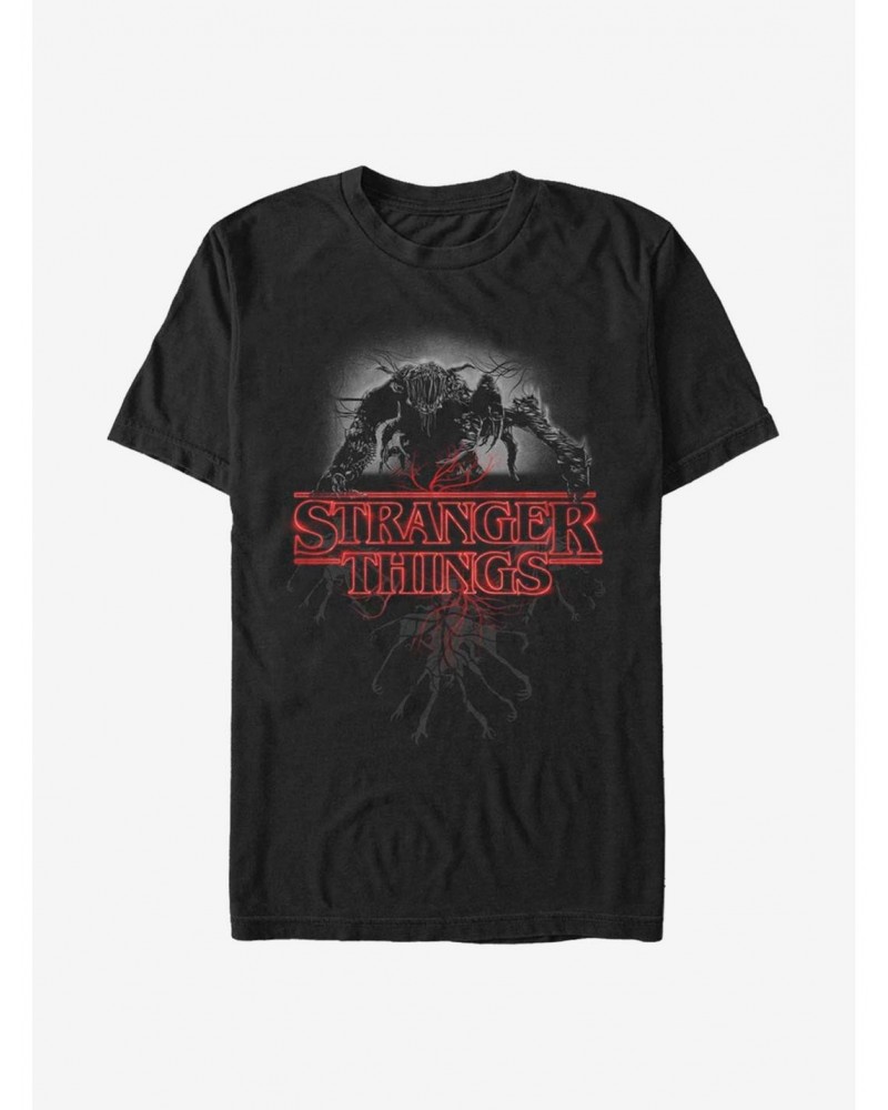 Extra Soft Stranger Things Logo Demogorgon T-Shirt $10.40 T-Shirts