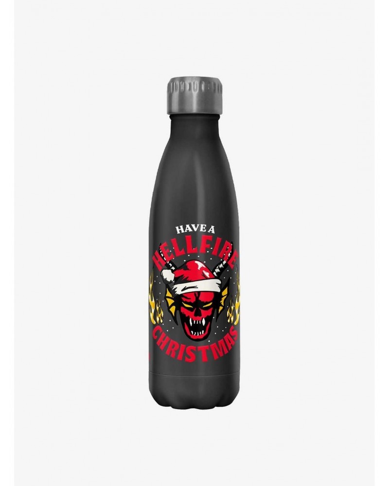 Stranger Things Have A Hellfire Christmas Water Bottle $9.71 Water Bottles