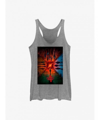 Stranger Things Season 4 Main Poster Girls Tank Top $8.55 Tops