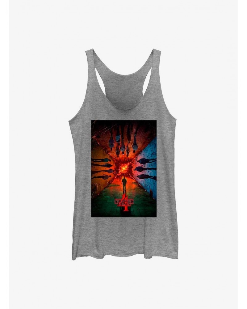 Stranger Things Season 4 Main Poster Girls Tank Top $8.55 Tops