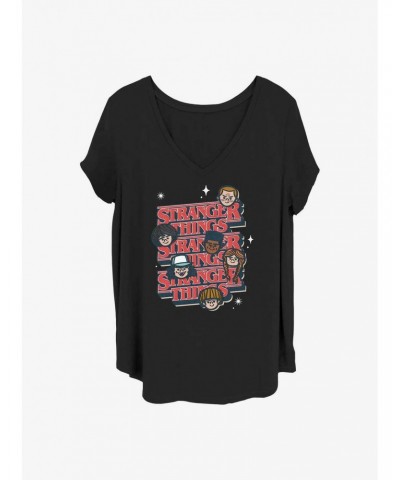 Stranger Things Toon Gang Girls T-Shirt Plus Size $10.12 T-Shirts