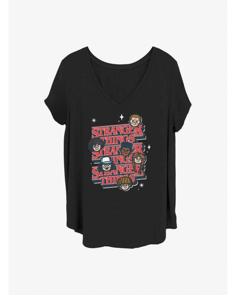 Stranger Things Toon Gang Girls T-Shirt Plus Size $10.12 T-Shirts