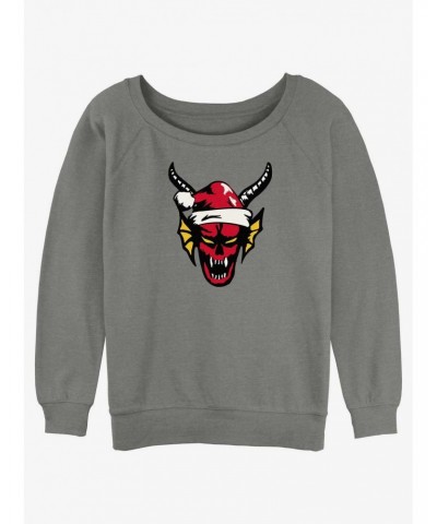 Stranger Things Hellfire Christmas Club Girls Slouchy Sweatshirt $15.87 Sweatshirts