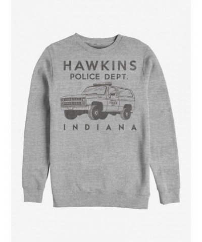 Stranger Things Hawkins Police Auto Crew Sweatshirt $16.61 Sweatshirts