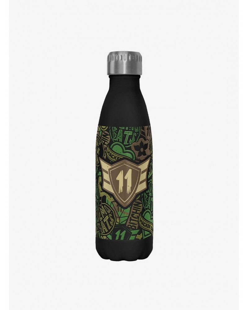 Stranger Things Eleven Camo Stainless Steel Water Bottle $9.96 Water Bottles