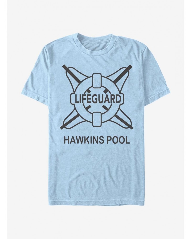 Stranger Things Hawkins Pool Lifeguard T-Shirt $9.32 T-Shirts