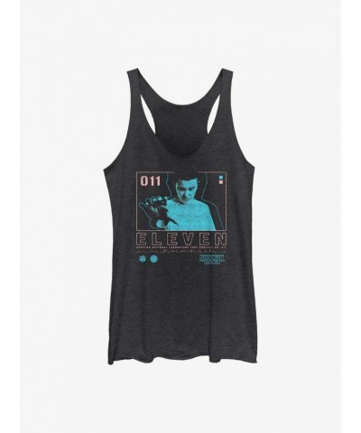 Stranger Things Eleven Infographic Girls Tank $10.88 Tanks