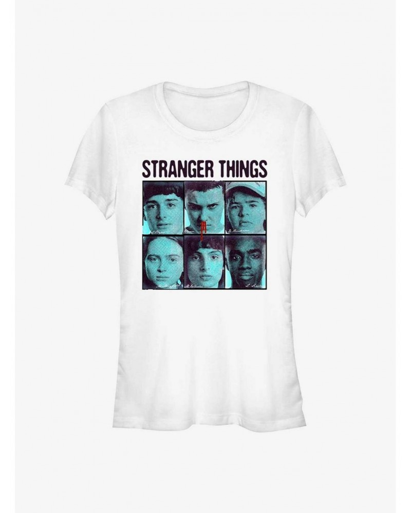 Stranger Things Halftone Gang Girls T-Shirt $11.21 T-Shirts