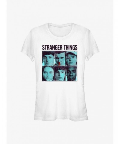 Stranger Things Halftone Gang Girls T-Shirt $11.21 T-Shirts