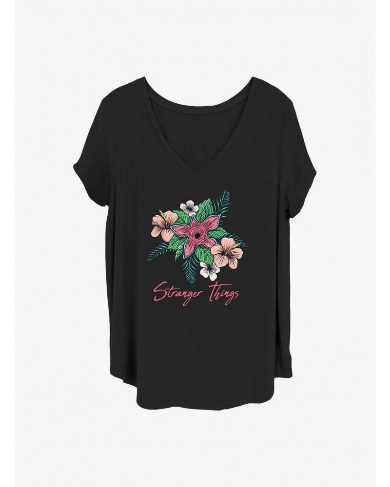 Stranger Things Floral Things Girls T-Shirt Plus Size $11.85 T-Shirts