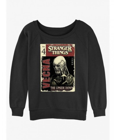 Stranger Things Vecna Pulp Comic Girls Slouchy Sweatshirt $15.87 Sweatshirts