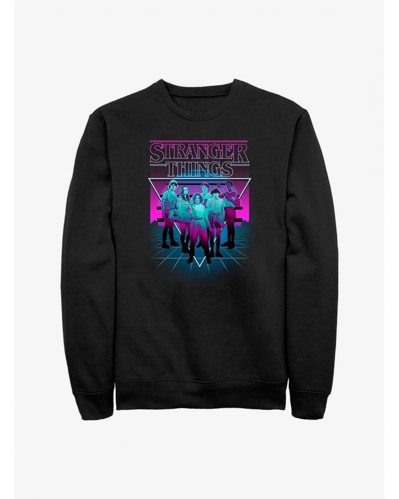 Stranger Things Neon Group Sweatshirt $14.02 Sweatshirts