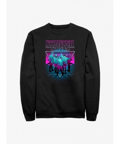 Stranger Things Neon Group Sweatshirt $14.02 Sweatshirts