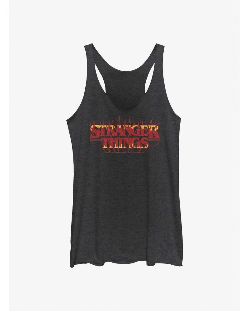 Stranger Things Fire Logo Girls Tank $11.40 Tanks