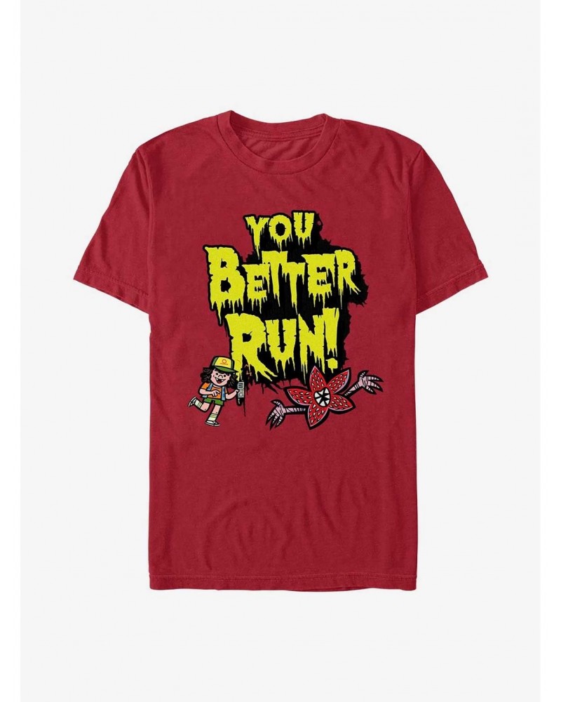 Stranger Things Dustin You Better Run T-Shirt $7.17 T-Shirts