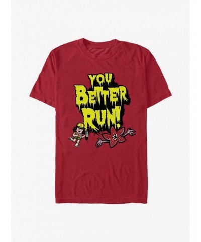 Stranger Things Dustin You Better Run T-Shirt $7.17 T-Shirts