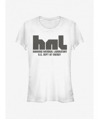 Stranger Things Hawkins National Laboratory Girls T-Shirt $8.47 T-Shirts