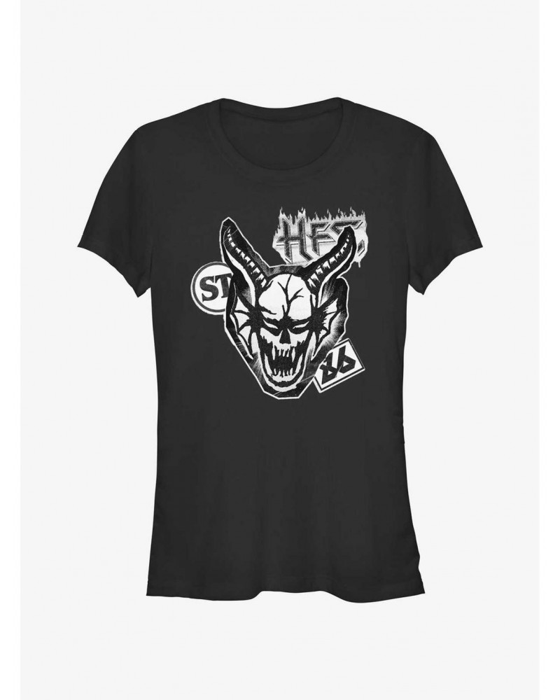 Stranger Things Cutout Hellfire Demon Girls T-Shirt $11.95 T-Shirts