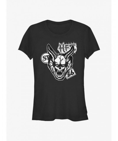 Stranger Things Cutout Hellfire Demon Girls T-Shirt $11.95 T-Shirts