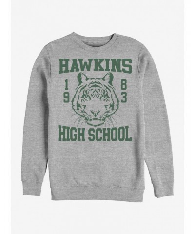 Stranger Things Hawkins High Tiger 1983 Crew Sweatshirt $13.28 Sweatshirts