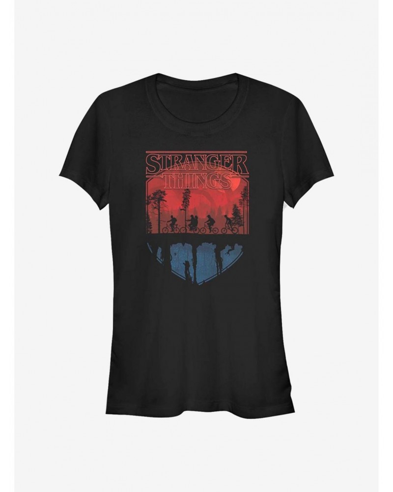 Stranger Things Flay Trail Girls T-Shirt $8.47 T-Shirts