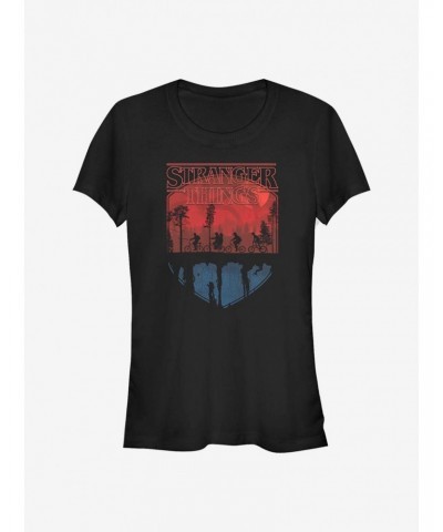 Stranger Things Flay Trail Girls T-Shirt $8.47 T-Shirts