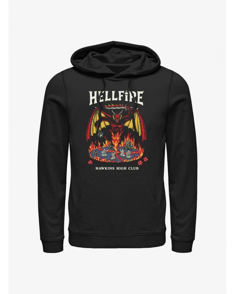 Stranger Things Hellfire Hawkins High Club Hoodie $14.37 Hoodies