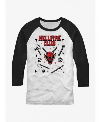 Stranger Things Hellfire Club Raglan T-Shirt $12.43 T-Shirts