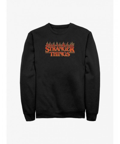 Stranger Things Fire Logo Sweatshirt $14.02 Sweatshirts