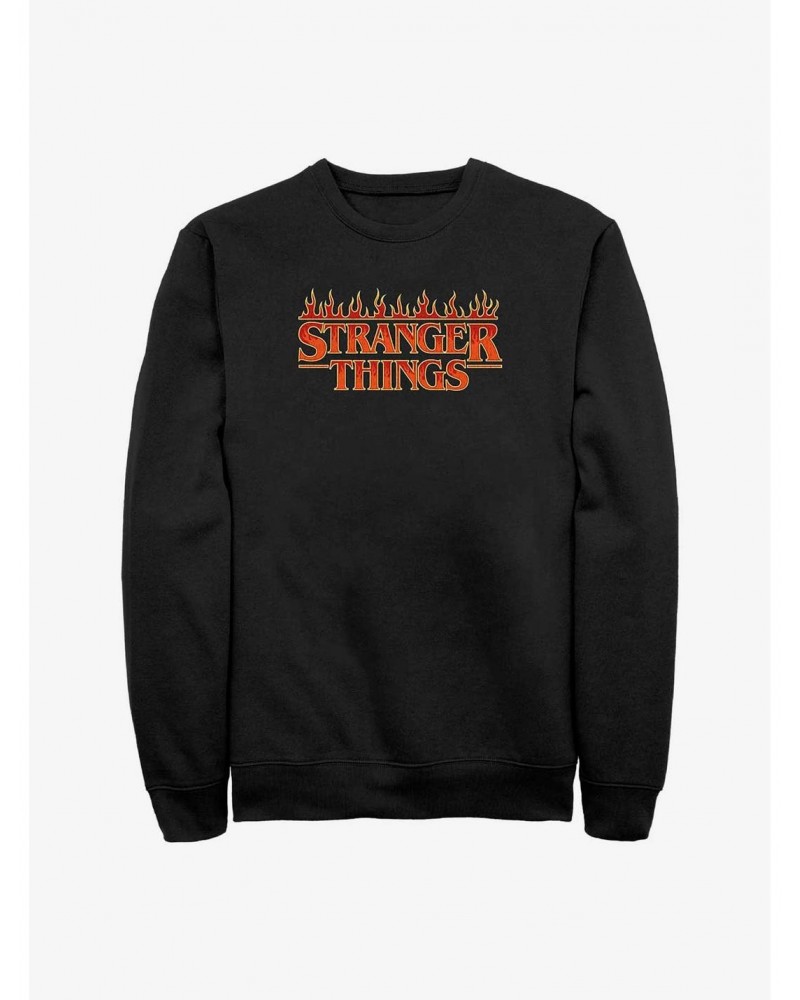 Stranger Things Fire Logo Sweatshirt $14.02 Sweatshirts