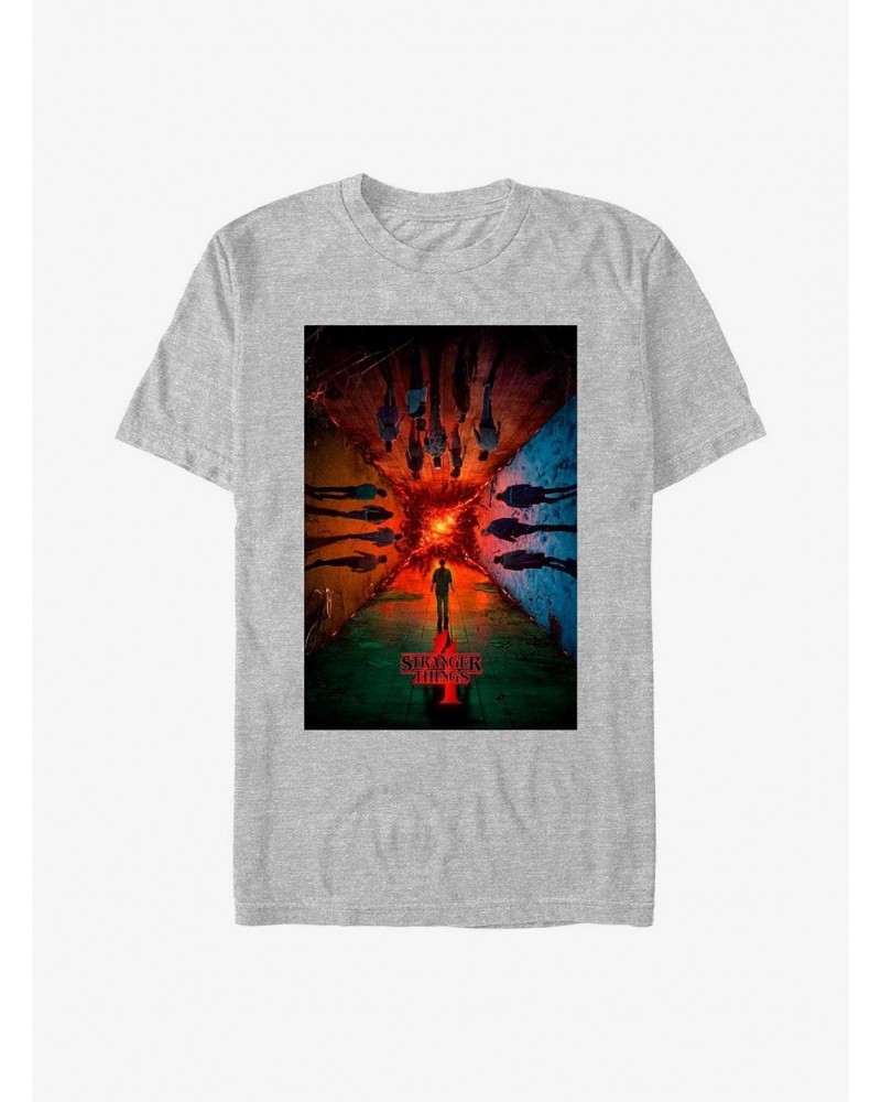 Stranger Things Season 4 Main Poster T-Shirt $8.84 T-Shirts