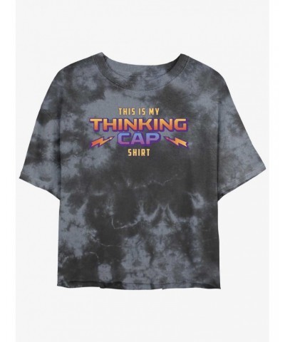 Stranger Things Thinking Cap Mineral Wash Crop Girls T-Shirt $10.69 T-Shirts