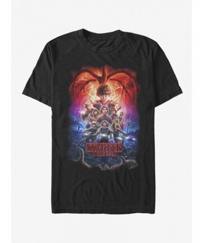 Stranger Things Group Pumpkins Poster T-Shirt $8.84 T-Shirts