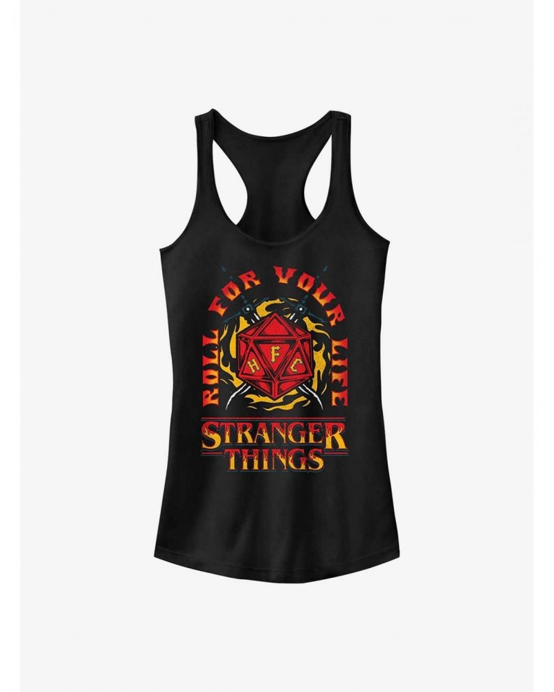 Stranger Things Fire And Dice Girls Tank Top $11.45 Tops