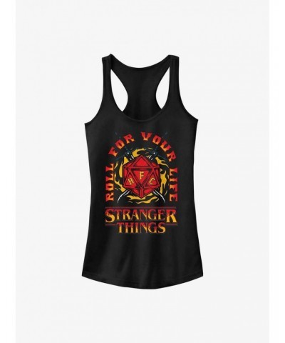 Stranger Things Fire And Dice Girls Tank Top $11.45 Tops