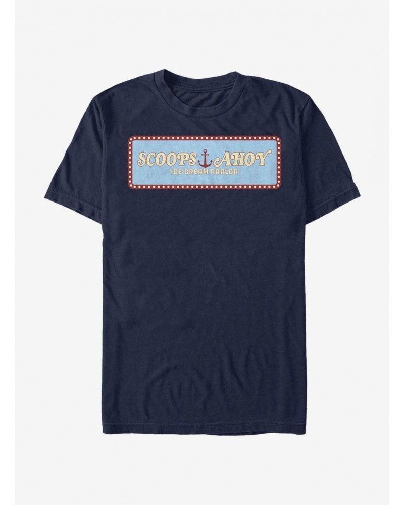 Stranger Things Scoops Ahoy Panel T-Shirt $10.76 T-Shirts