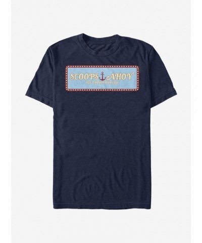 Stranger Things Scoops Ahoy Panel T-Shirt $10.76 T-Shirts