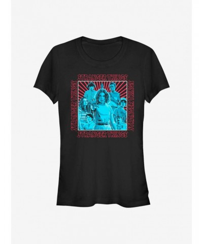 Stranger Things Group Shot Girls T-Shirt $10.71 T-Shirts