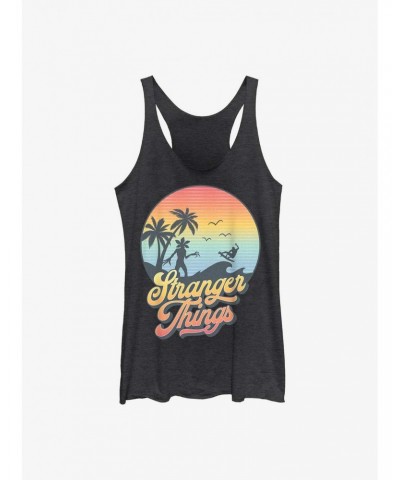 Stranger Things Retro Sun Girls Tank $12.95 Tanks