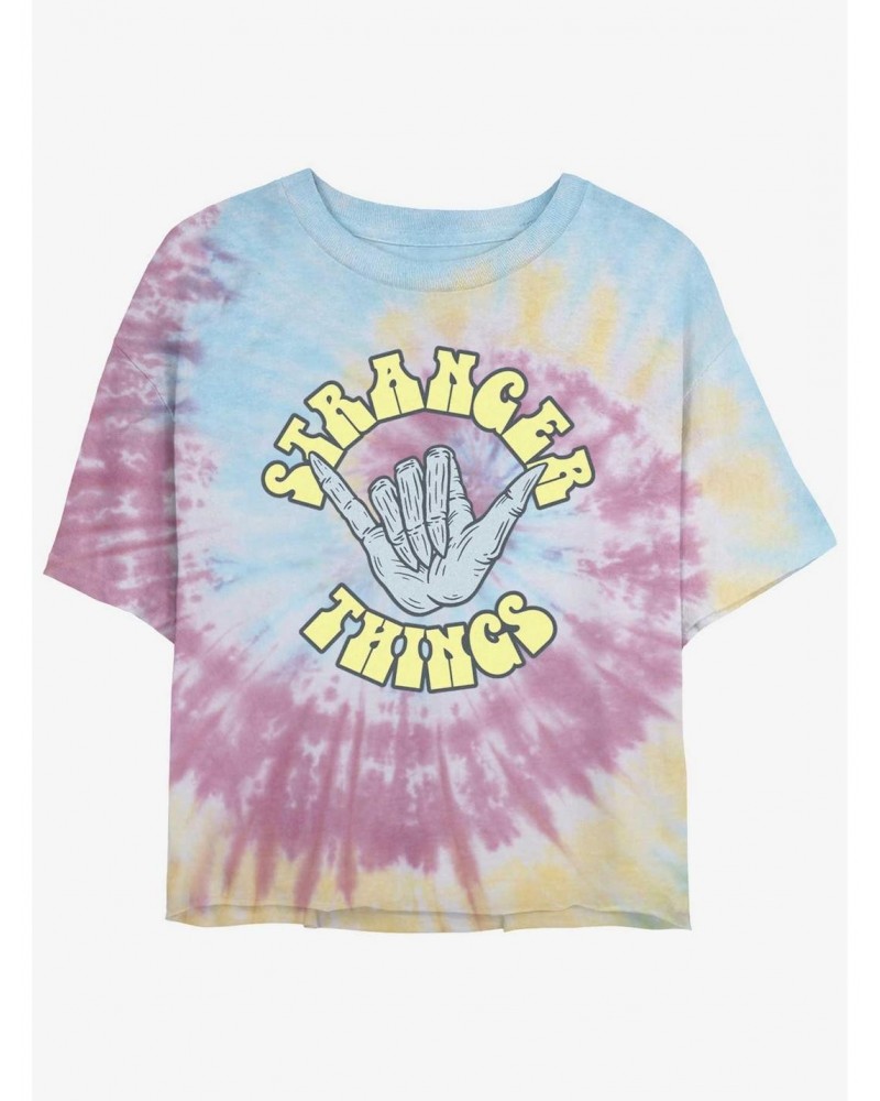 Stranger Things Rad Things Tie-Dye Crop Girls T-Shirt $11.30 T-Shirts