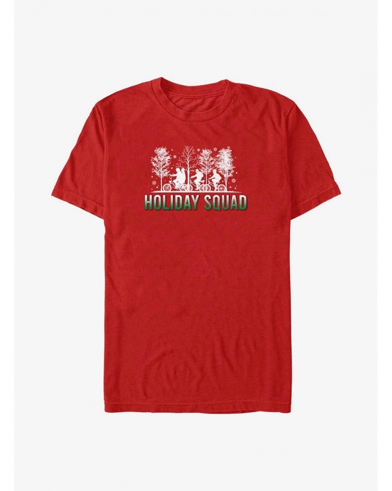 Stranger Things Holiday Squad Bike Ride T-Shirt $7.41 T-Shirts